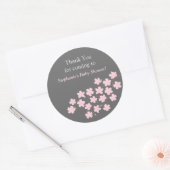Roze Cherry Blossom Spring Baby shower Stickers (Envelop)