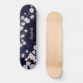 Roze Cherry Blossom Sterrennacht Sky Monogram Persoonlijk Skateboard (Voorkant)