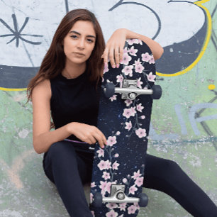Roze Cherry Blossom Sterrennacht Sky Persoonlijk Skateboard
