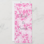 Roze Cherry Blossom Tall Invitation Kaart (Voorkant)