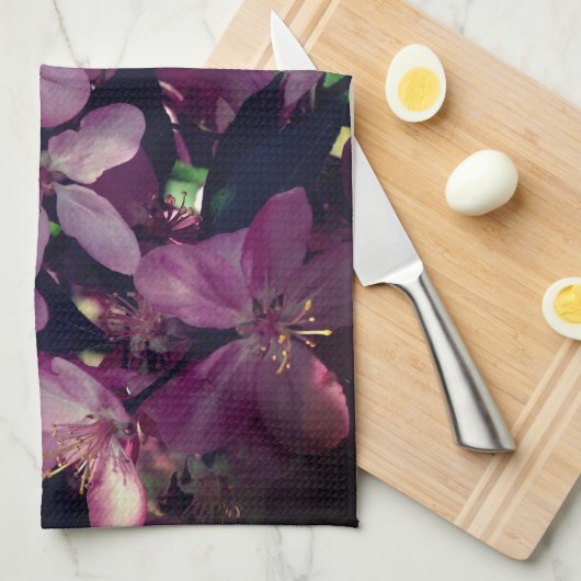 Roze Cherry Blossom Theedoek (Quarter Fold)