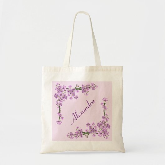 roze Cherry Blossom Tote Bag (Voorkant)