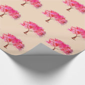 Roze Cherry Blossom tree art Cadeaupapier (Hoek)