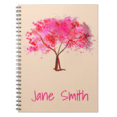 Roze Cherry Blossom tree art Notitieboek (Voorkant)