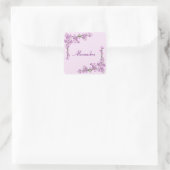 roze Cherry Blossom Vierkante Sticker (Tas)