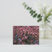 Roze Cherry Blossom Visitekaartje (Staand voorkant)