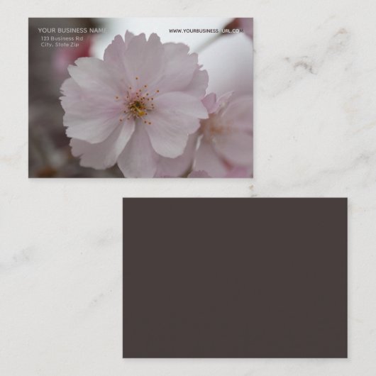 Roze Cherry Blossom Visitekaartje (Voorkant / Achterkant)