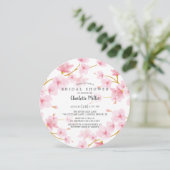 Roze Cherry Blossom Vrijgezellenfeest Kaart (Staand voorkant)