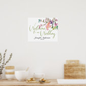 Roze Cherry Blossom Vrijgezellenfeest Poster (Keuken)