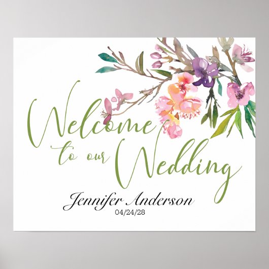 Roze Cherry Blossom Vrijgezellenfeest Poster (Voorkant)