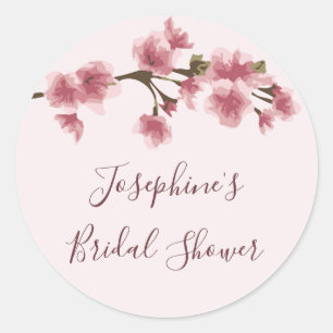 Roze Cherry Blossom Vrijgezellenfeest Ronde Sticker