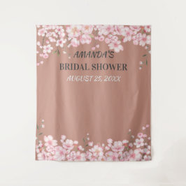 Roze Cherry Blossom Weddenschap Foto Booth Backdro Wandkleed