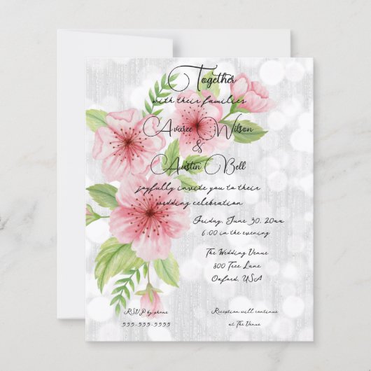 Roze Cherry Blossom Wedding (Voorkant)