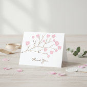 Roze Cherry Blossom Wedding Bedankkaart