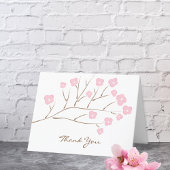 Roze Cherry Blossom Wedding Bedankkaart