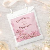 Roze Cherry Blossom Wedding Bedankzakje (Geknipt)