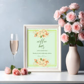 Roze Cherry Blossom, Wedding Coffee Bar Poster