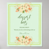 Roze Cherry Blossom, Wedding Dessert Bar Poster (Voorkant)