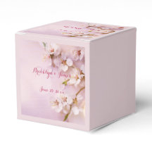 Roze Cherry Blossom Wedding Favor Boxes