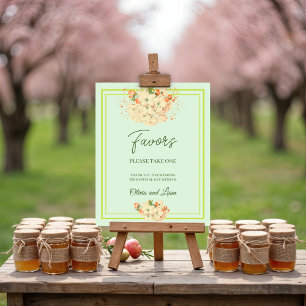 Roze Cherry Blossom , Wedding Favor Poster