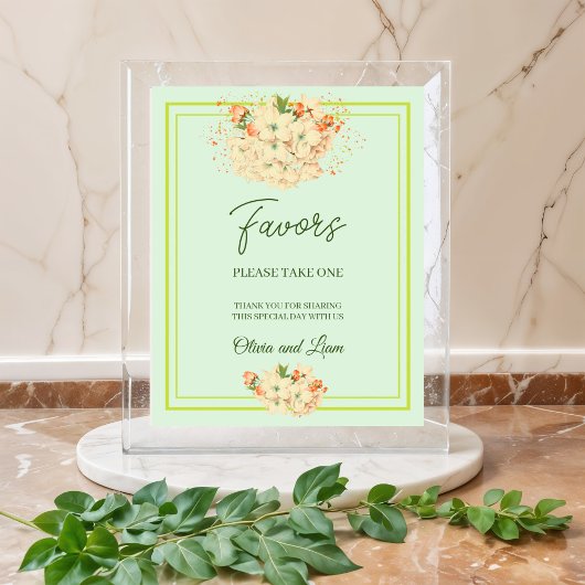 Roze Cherry Blossom , Wedding Favor Poster