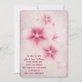 Roze Cherry Blossom Wedding Invitation Kaart (Voorkant)