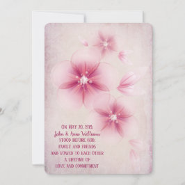 Roze Cherry Blossom Wedding Invitation Kaart