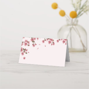 Roze Cherry Blossom Wedding Plaatskaartje