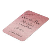 Roze Cherry Blossom Wedding Save the Date Kaart Magneet (Linkerzijde)