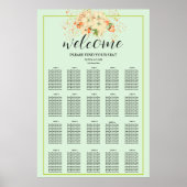 Roze Cherry Blossom, Wedding Seating Chart Poster (Voorkant)