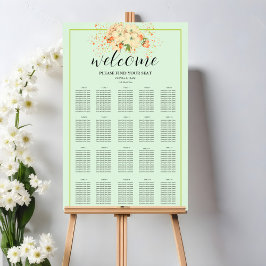 Roze Cherry Blossom, Wedding Seating Chart Poster