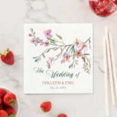 Roze Cherry Blossom Wedding Servet (Insitu)