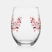 Roze Cherry Blossom Wijnglas Zonder Voet (Links)