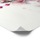 Roze Cherry Blossoms Bloemen Art Print Poster (Hoek)