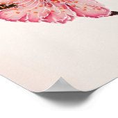 Roze Cherry Blossoms Bloemen Art Print Poster (Hoek)