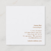  roze Cherry Blossoms Floral Flower Square Vierkante Visitekaartje (Achterkant)