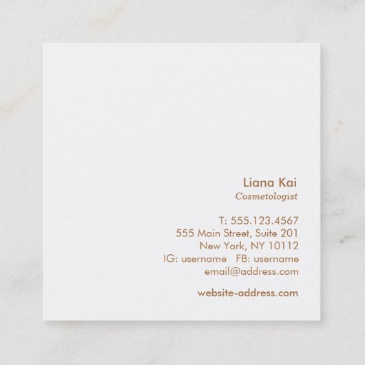  roze Cherry Blossoms Floral Flower Square Vierkante Visitekaartje (Achterkant)