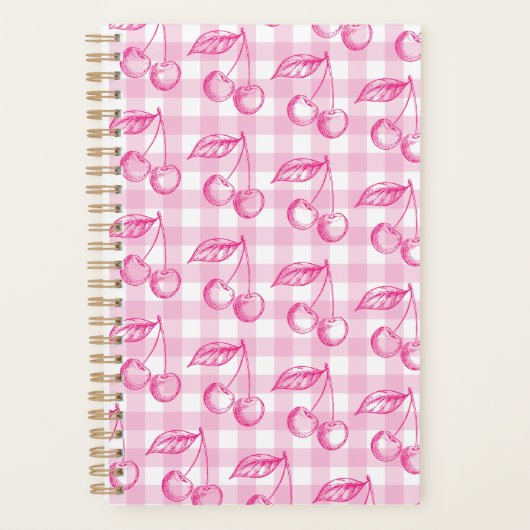 Roze Cherry Coquette esthetisch Planner (Voorkant)