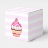 Roze Cherry Cupcake Box Bedankdoosjes (Voorkant Zijde)
