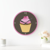 Roze Cherry Cupcake Grote Klok (Huis)
