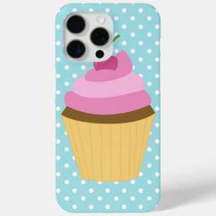 Roze Cherry Cupcake Illustratie iPhone 15 Pro Max Hoesje