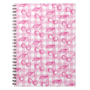Roze Cherry esthetische Coquette Notitieboek