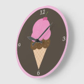 Roze Cherry Ice Cream Cone Grote Klok (Hoek)