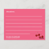 Roze Cherry Mod Recipe Cards Sjabloon Briefkaart (Achterkant)