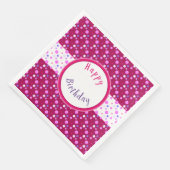 Roze Cherry Paper Polka Dot Verjaardag servetten (Hoek)