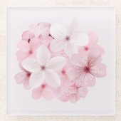 Roze Cherry Tree Blossom Glazen Onderzetter (Voorkant)