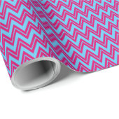 Roze Chevron Aangepast Licht Achtergrond Cadeaupapier (Rol Hoek)