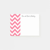 Roze Chevron Aangepaste Post Post-it® Notes (Voorkant)