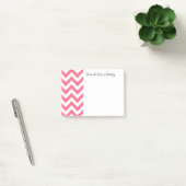 Roze Chevron Aangepaste Post Post-it® Notes (Kantoor)
