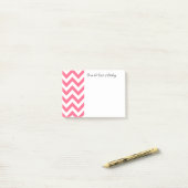 Roze Chevron Aangepaste Post Post-it® Notes (Op bureau)